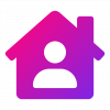 Icon of a home with a person in it