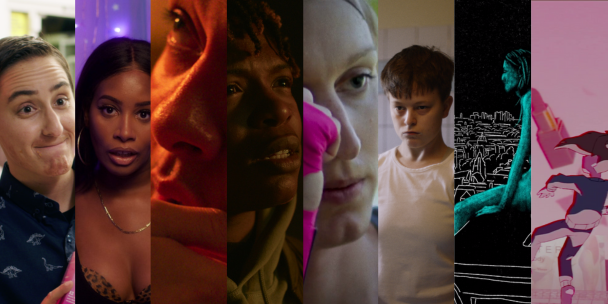 A collage of images from Transgender Shorts screening at MGFF24.