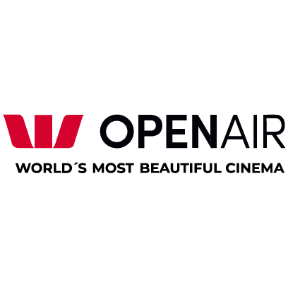Westpac Open Air Cinema logo. Tagline reads: World's most beautiful cinema