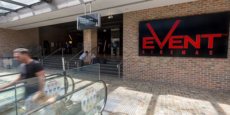 Photograph of the entrance to Event Cinemas, Hurstville.