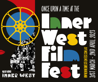 Advertising for the Inner West Film Festival. 31st March - 2nd April 2023.