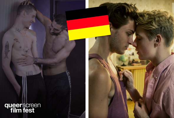 German films at QSFF23 featuring two stills and the German flag