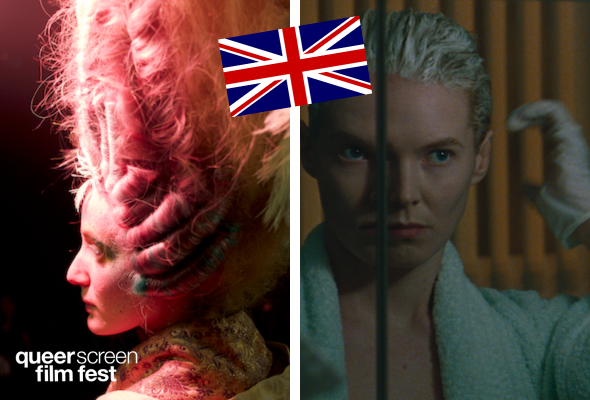 English films at QSFF23 featuring two stills and the British flag