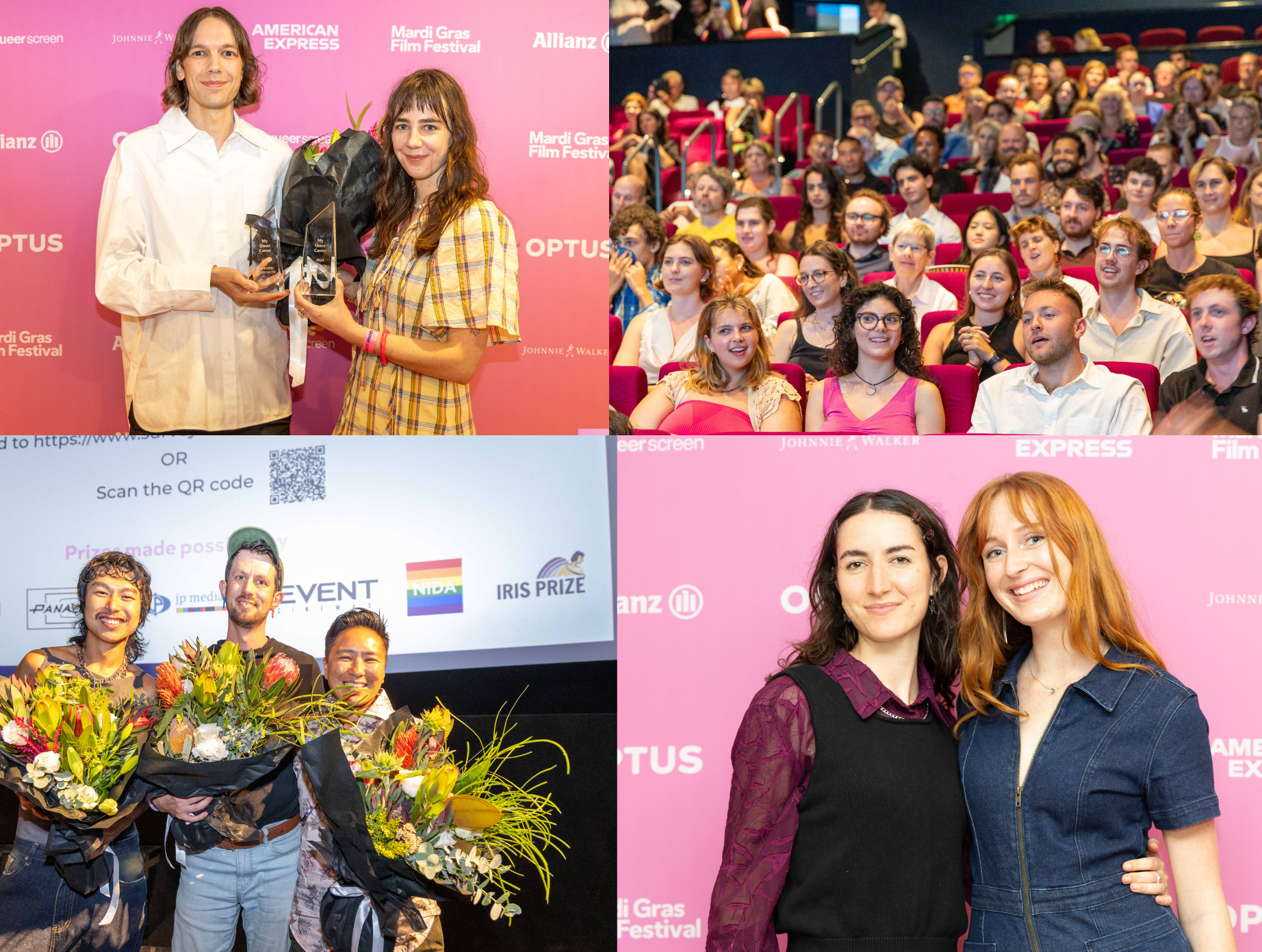Collage of filmmakers, guests for My Queer Career 2024