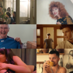 A collage of images from the Audience Award winners: Crossing, I'm Your Venus, Old Lesbians, Body of Christ, Baby Gay and Boys in the Water